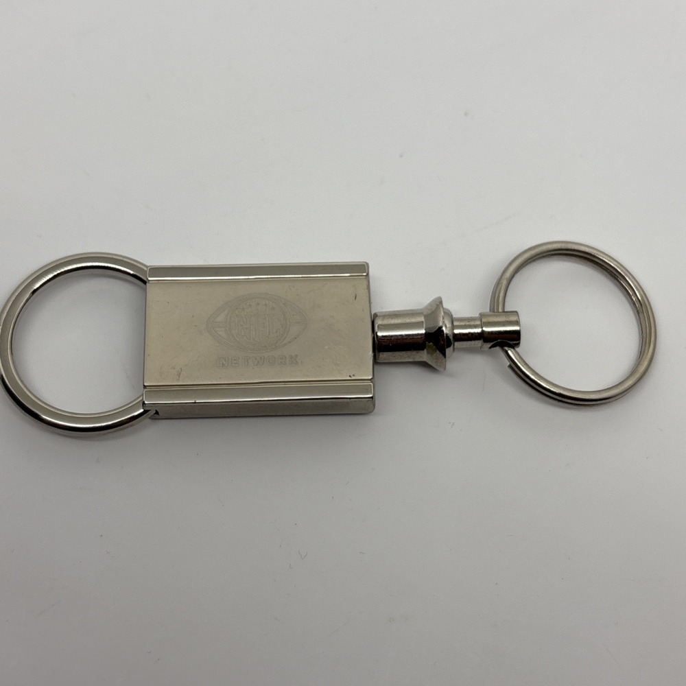 NFL NetworkKey Fob Silver Metal Shiny Key holder Detachable NFL Shield Logo Gift